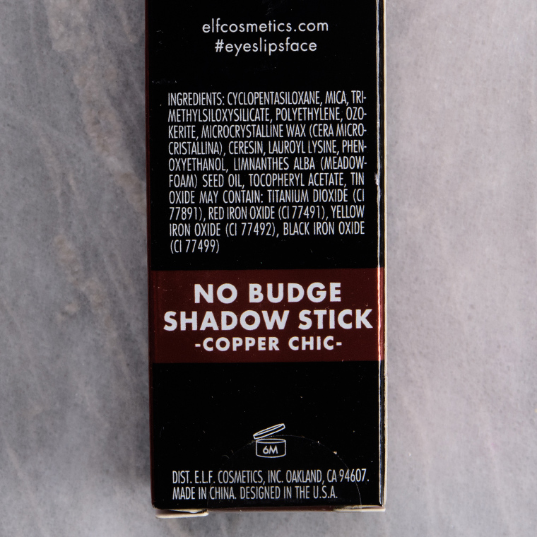 elf Copper Chic No Budge Shadow Stick