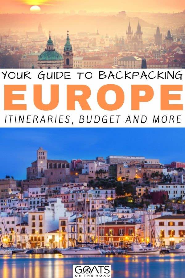 Italy with text overlay your guide to backpacking europe