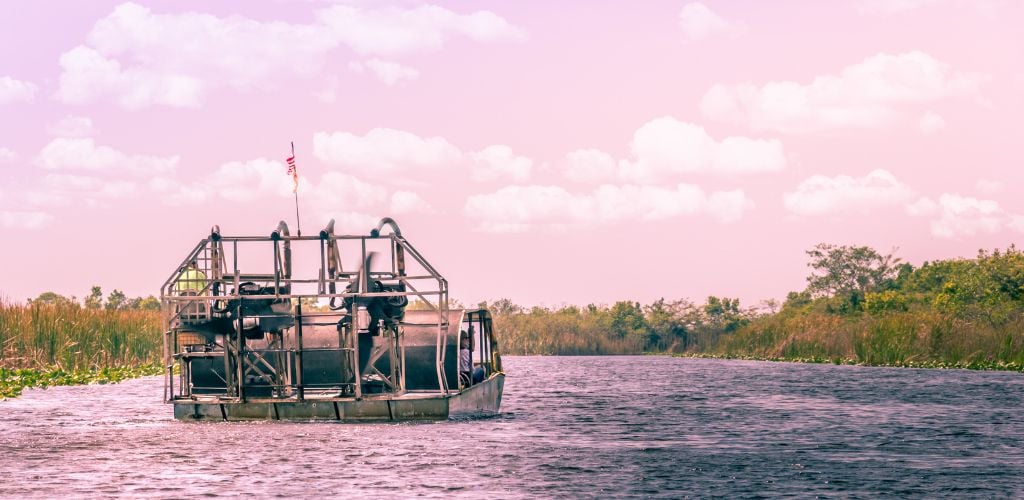 Airboat ride in the Everglades of Florida, USA