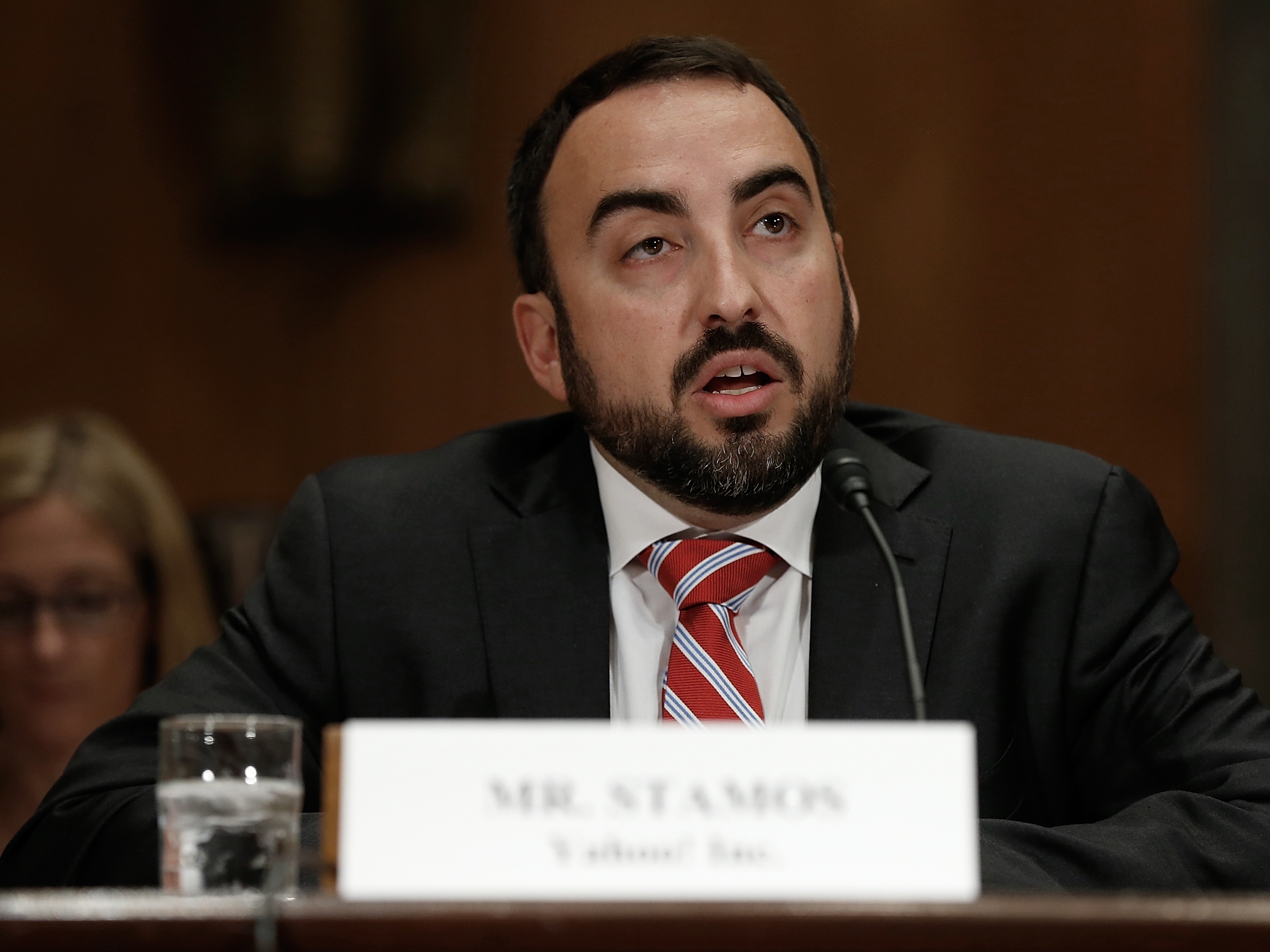 Alex Stamos, the former director of the Stanford Internet Observatory, during congressional testimony in 2014. The research team Stamos led came under fire from Republicans, who alleged that their research amounted to censorship.