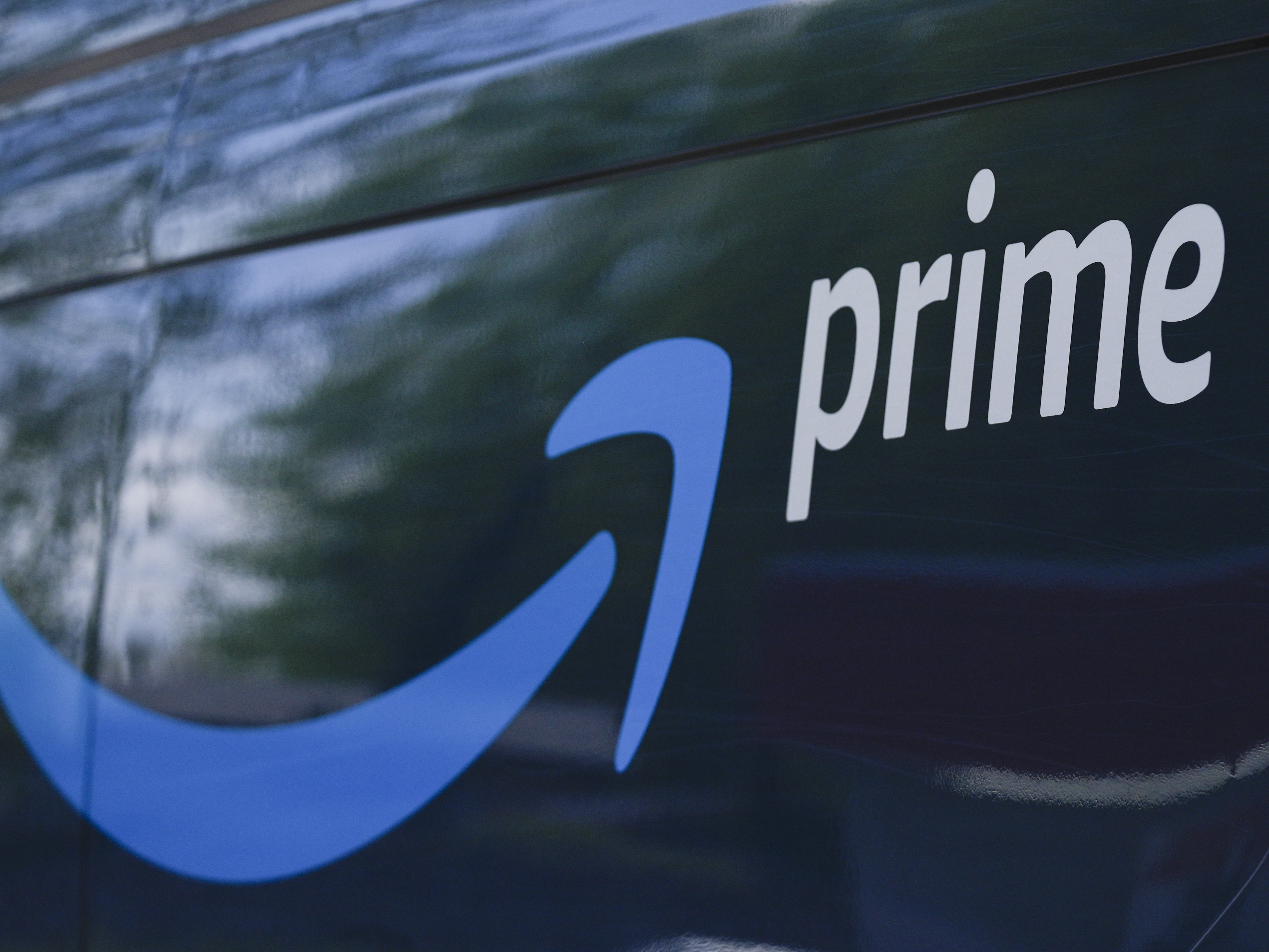 An Amazon Prime truck is seen on April 5, 2024, in Portland, Ore.