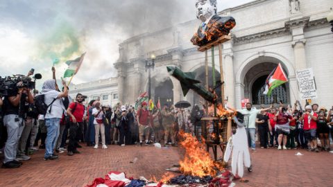Pro-Palestinian protests inflame tensions in Washington over the Israel-Hamas war