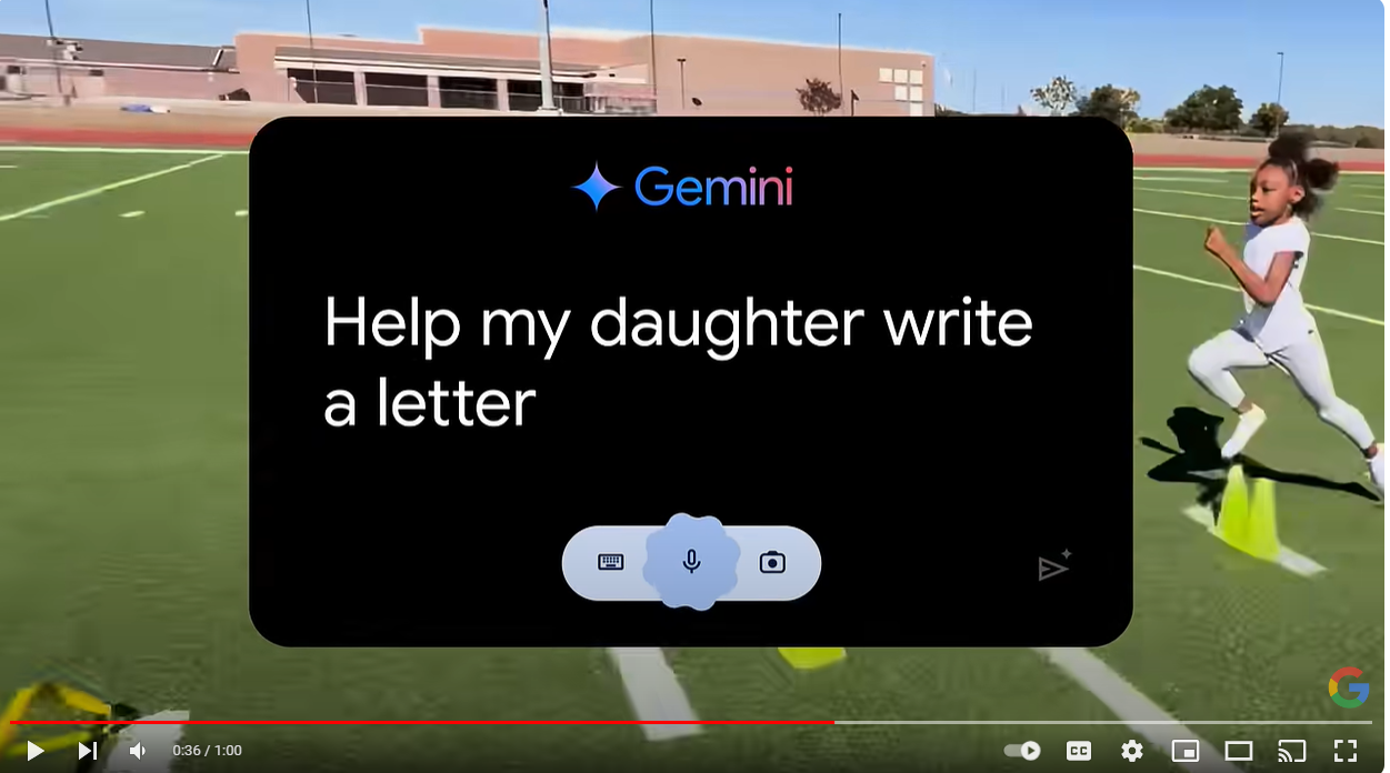  In a Google ad during the Olympics, a dad uses AI tool Gemini to write a letter from his daughter to star hurdler Sydney McLaughlin-Levrone.