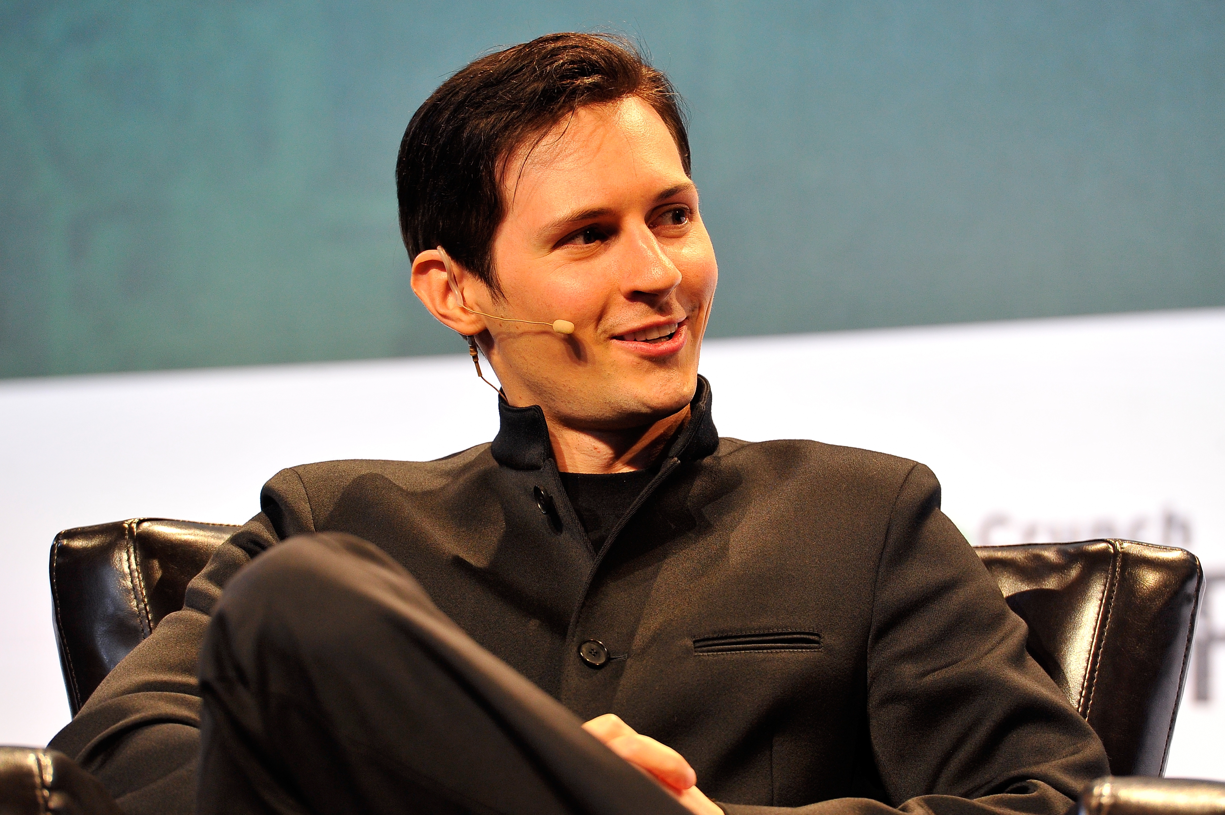 Pavel Durov, CEO and co-founder of Telegram, is pictured onstage at TechCrunch Disrupt SF 2015 on Sept. 21, 2015, in San Francisco.