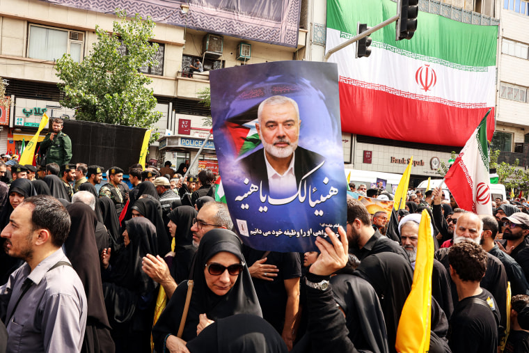 Iran held funeral processions with calls for revenge after the killing in Tehran of Hamas political chief Ismail Haniyeh in a strike blamed on Israel.