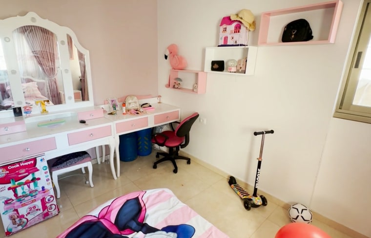 Tala's bedroom in Gaza City.