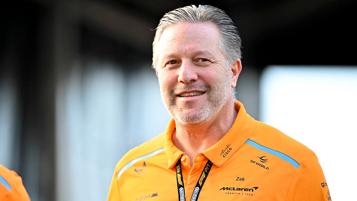 Zak Brown smirks