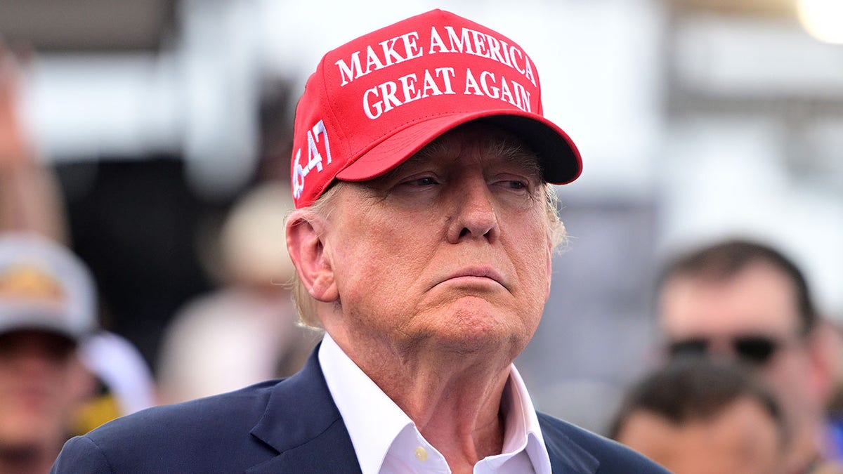 Trump at a NASCAR race