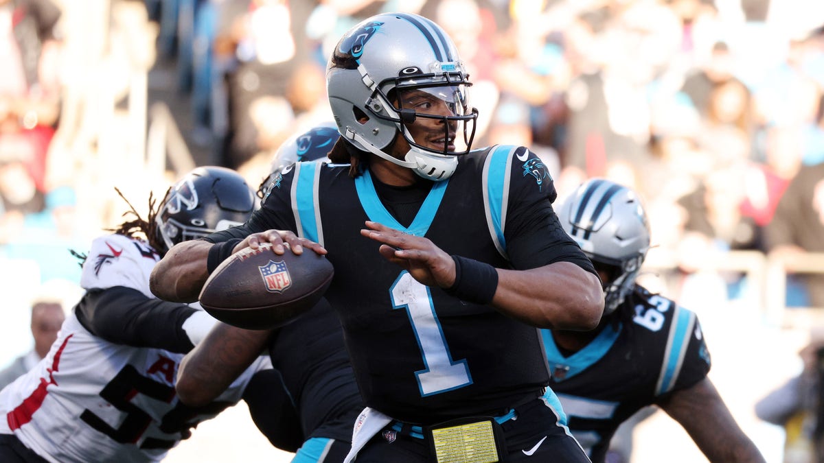 Cam Newton plays in December 2021