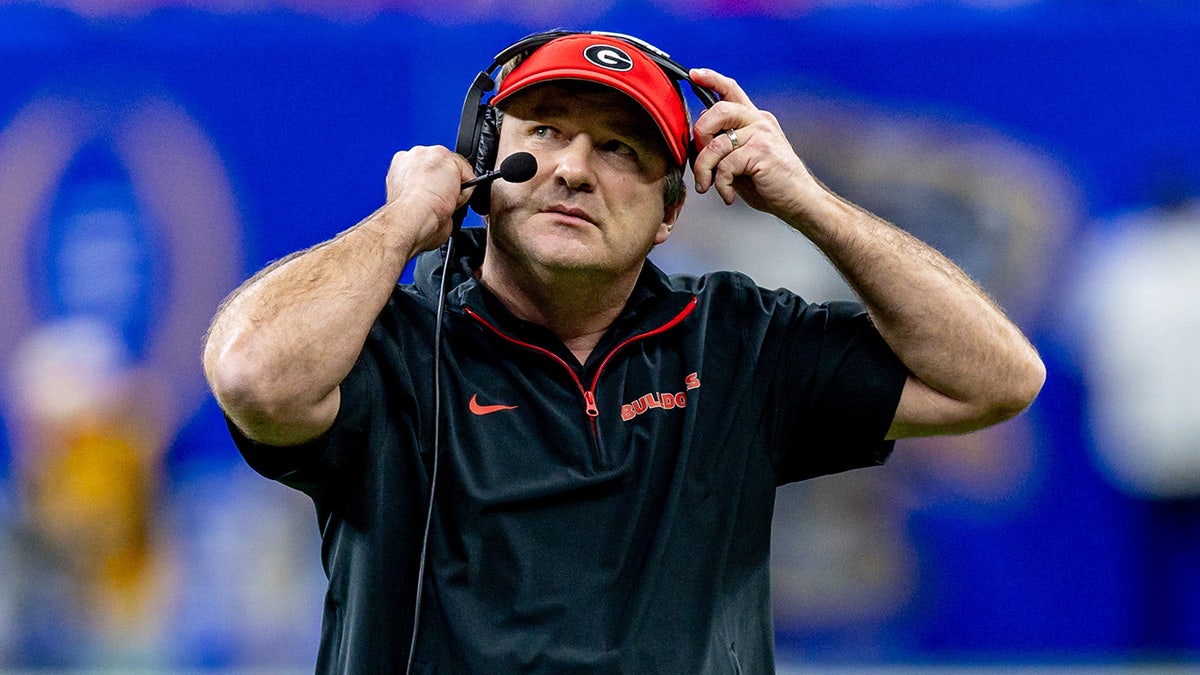 Kirby Smart looks up