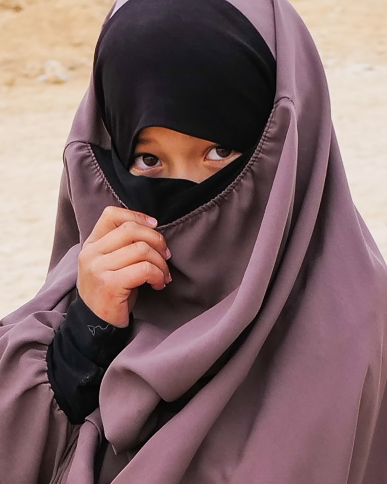 A child in The Annex of Al Hol camp. 