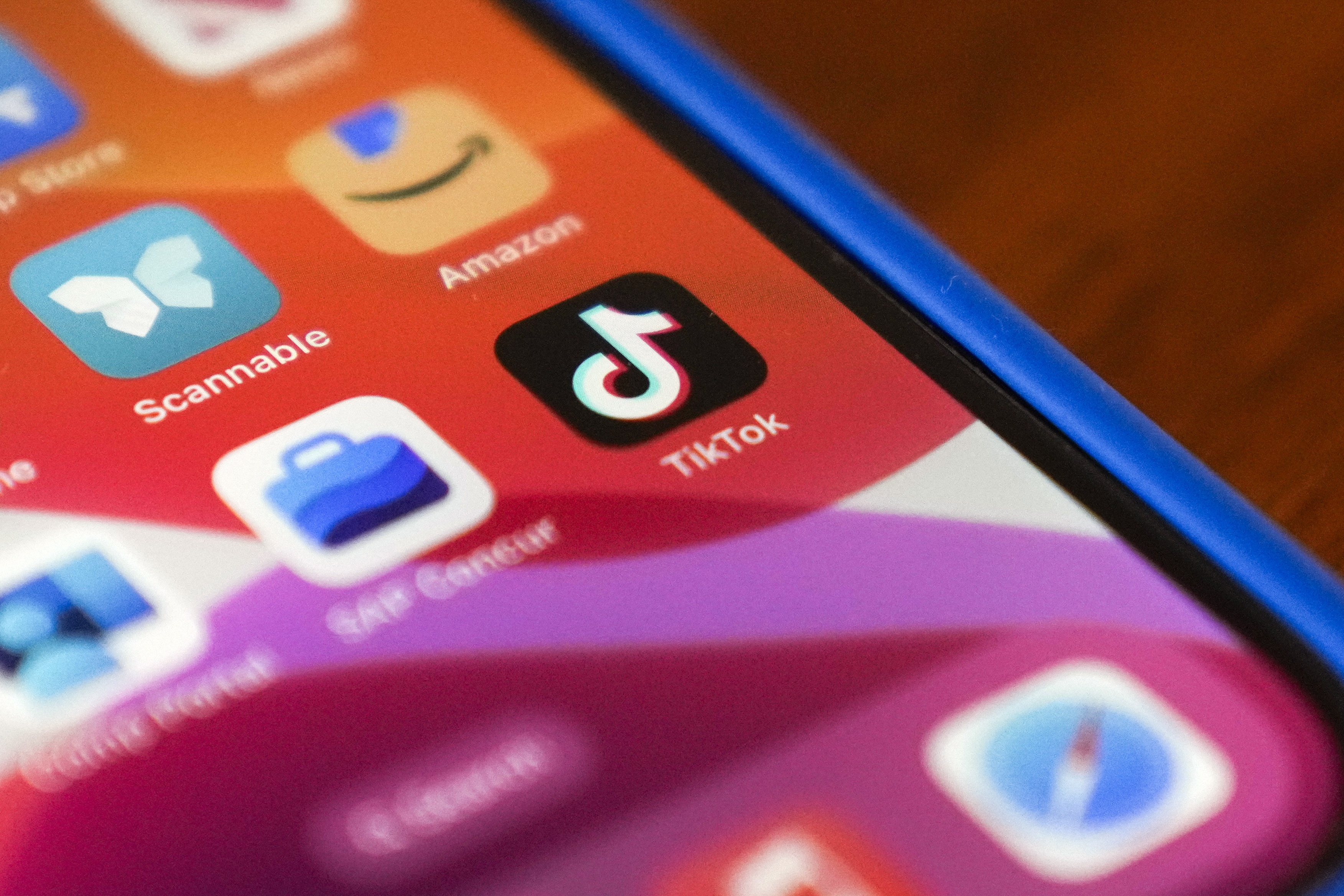 The TikTok app logo is shown on an iPhone on Friday, Jan. 17, 2025, in Houston.